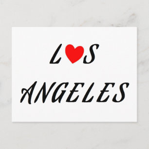 Los Angeles coeur rouge Postcard