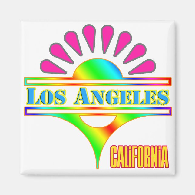 "Los Angeles Colourful 1" Magnet (Front)