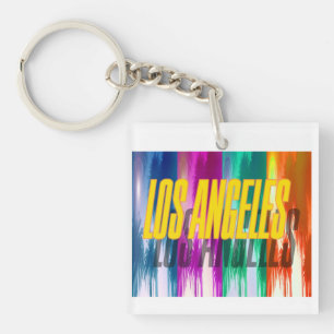 "Los Angeles Colourful Palms" Keychain