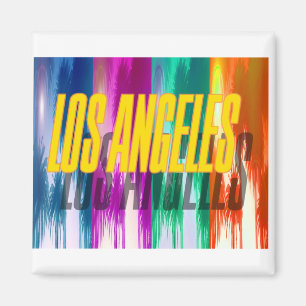 "Los Angeles Colourful Palms" Magnet