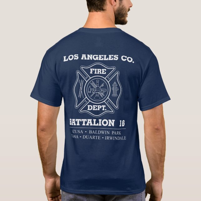 Los Angeles County Fire Dept. Battalion 16 T-shirt (Back)