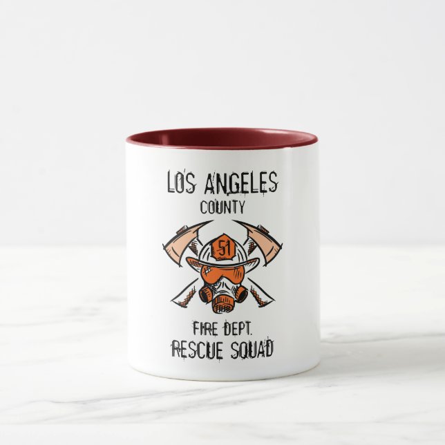 Los Angeles County Fire Dept. Rescue Squad 51 Mug (Center)