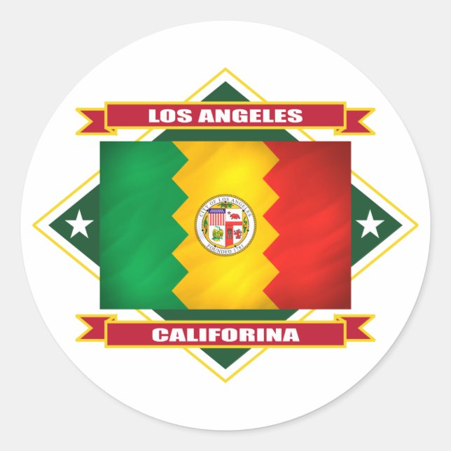 Los Angeles Diamond Classic Round Sticker (Front)