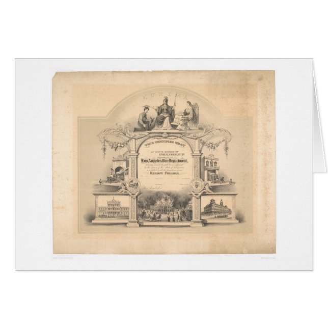 Los Angeles Fire Department Certificate (0891A) (Front Horizontal)