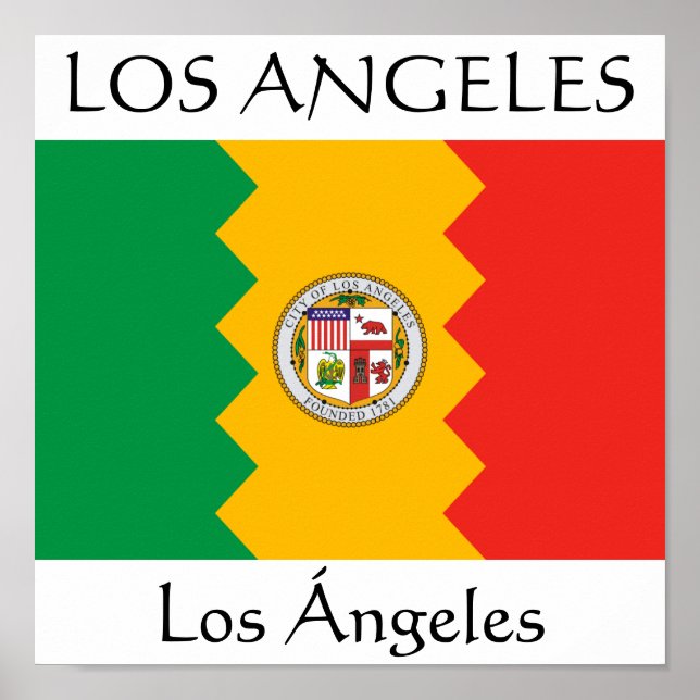 Los Angeles Flag Poster (Front)