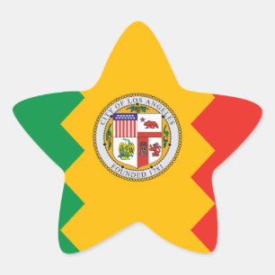 Los Angeles Flag Star Sticker
