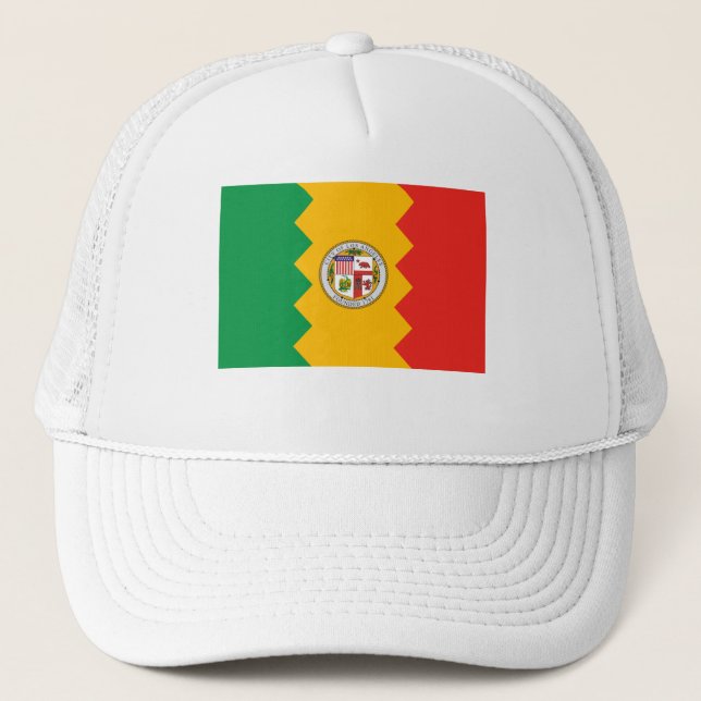 Los Angeles Flag Trucker Hat (Front)