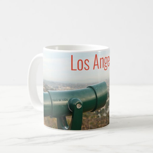 Los Angeles from Mulholland Drive Coffee Mug (Front Left)