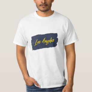 Los Angeles Handwritten Yellow Typography T-Shirt
