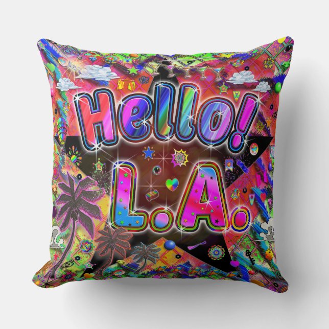 Los Angeles Hello! Pillow (Front)