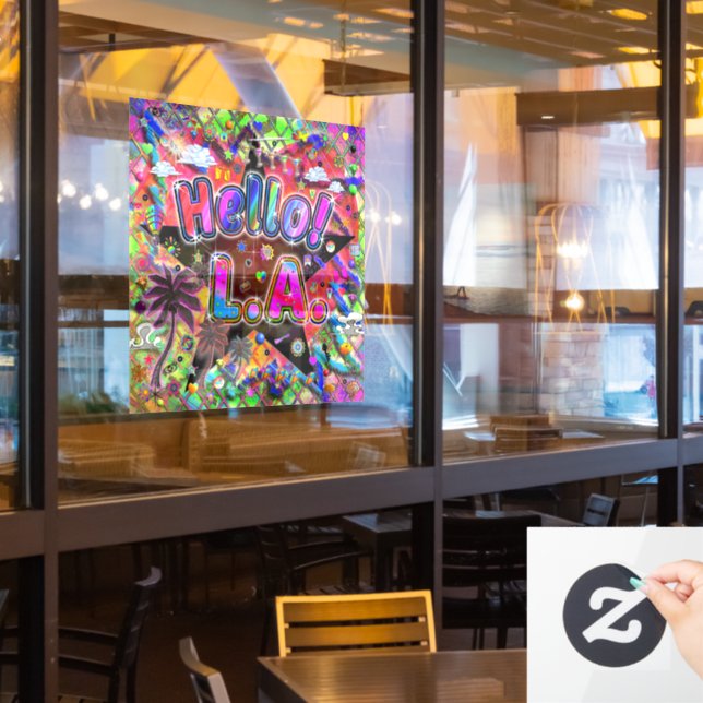 Los Angeles Hello! Window Cling! (Restaurant Window)