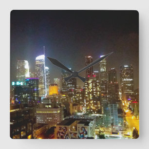 Los Angeles High Rise Square Wall Clock
