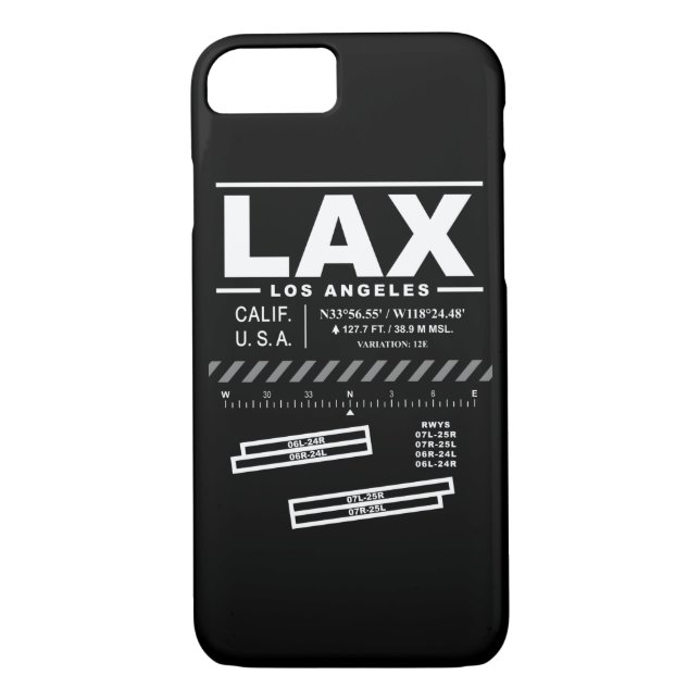Los Angeles International Airport LAX iPhone Case (Back)