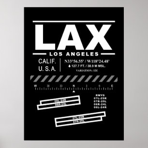 Los Angeles International Airport LAX Poster