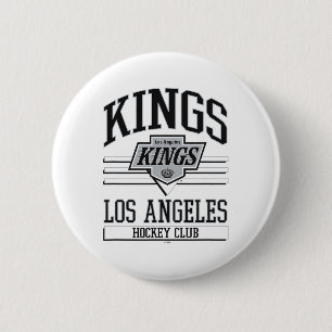 Los Angeles Kings Hockey Club White Officially Lic 6 Cm Round Badge