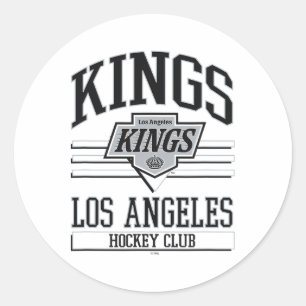 Los Angeles Kings Hockey Club White Officially Lic Classic Round Sticker