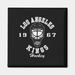 Los Angeles Kings Hockey Mask Dark Heather License Magnet