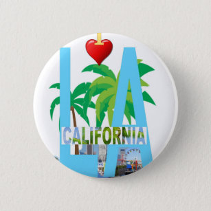 los angeles  l a california city usa america 6 cm round badge