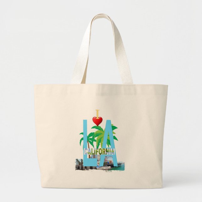 los angeles  l a california city usa america large tote bag (Front)
