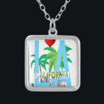 los angeles  l a california city usa america silver plated necklace<br><div class="desc">Los Angeles L A California City USA United States of America</div>