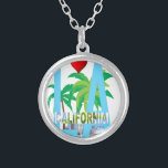 los angeles  l a california city usa america silver plated necklace<br><div class="desc">Los Angeles L A California City USA United States of America</div>