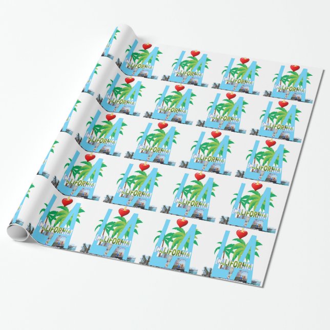 los angeles  l a california city usa america wrapping paper (Unrolled)