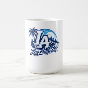 Los Angeles LA Blue & White Urban Logo Coffee Mug