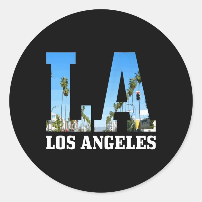 Los Angeles La California Los Angeles Classic Round Sticker (Front)