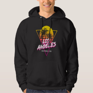 Los Angeles LA California Palm Trees USA Surfing R Hoodie