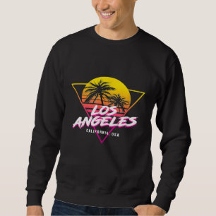 Los Angeles LA California Palm Trees USA Surfing R Sweatshirt