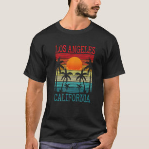 Los Angeles LA California Vintage Palm Tree Sunset T-Shirt