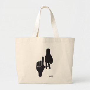 LOS ANGELES LA HAND SIGN LARGE TOTE BAG