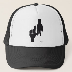 LOS ANGELES LA HAND SIGN TRUCKER HAT