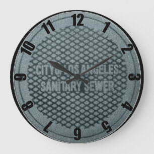 Los Angeles Man Hole Cover Customised Clock