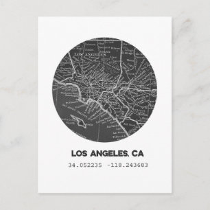 Los Angeles Map Postcard