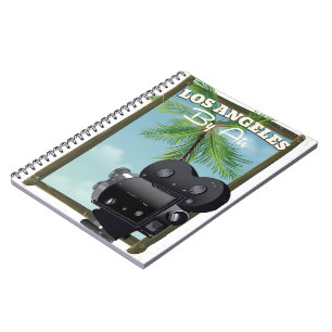 Los Angeles Movie Camera travel poster Notebook