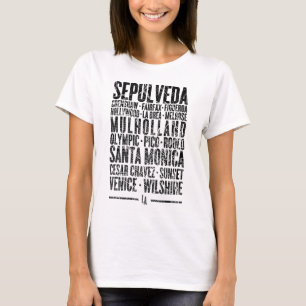 Los Angeles Neighbourhoods Hand-Drawn Typography M T-Shirt