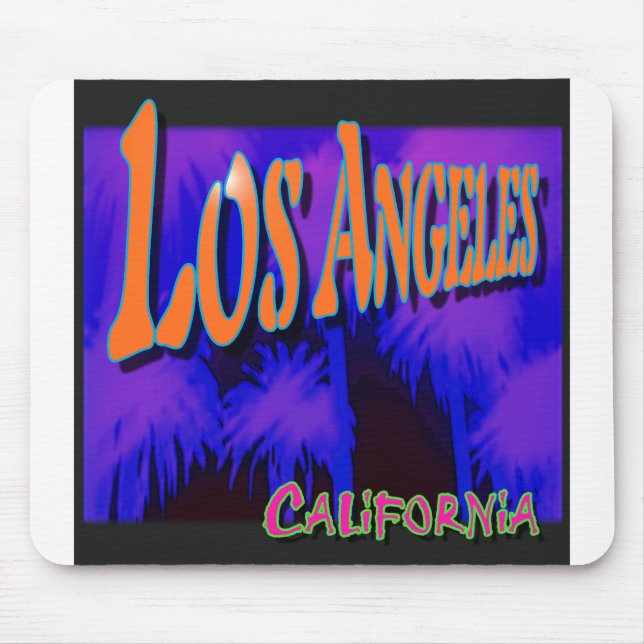 "Los Angeles Night Palms" Mousepad (Front)