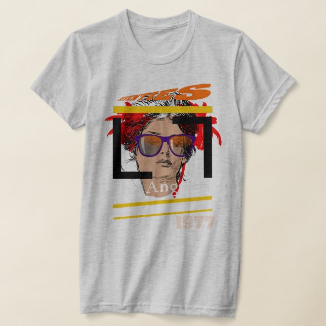 Los Angeles pop art californian woman  T-Shirt (Laydown)