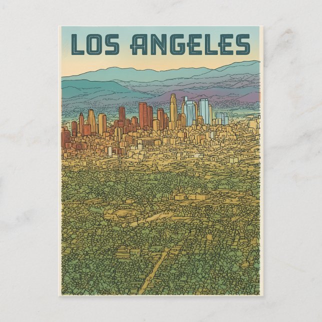 Los Angeles  Postcard (Front)