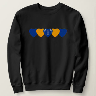 Los Angeles Rams Heart Football Dark Sweatshirt