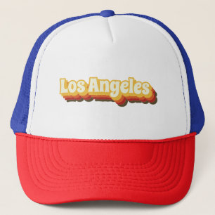 Los Angeles Retro Vintage Text Trucker Hat