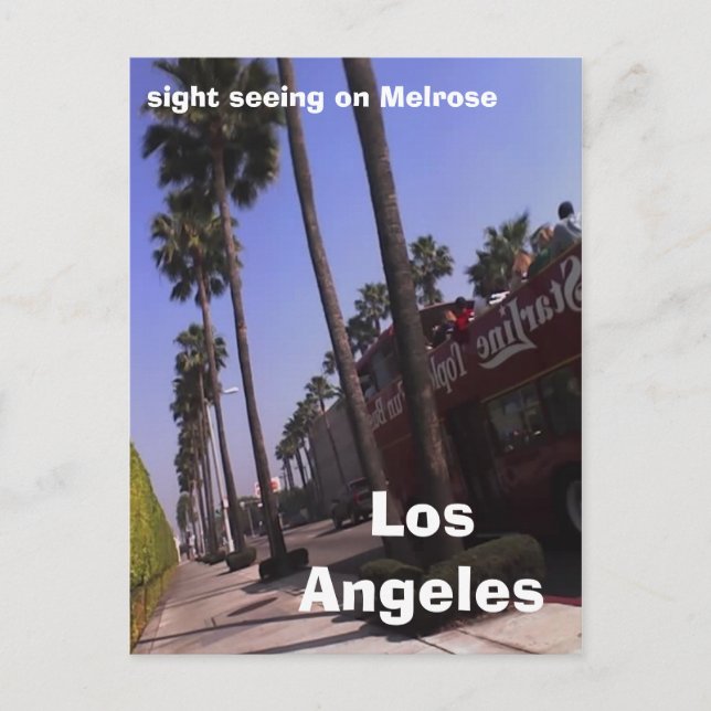 Los Angeles, sight seeing on Melrose Postcard (Front)