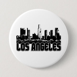 Los Angeles Skyline 7.5 Cm Round Badge