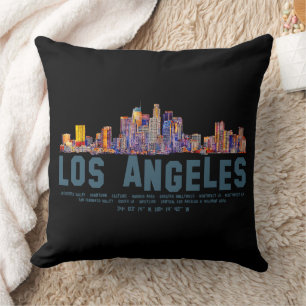 Los Angeles Skyline. Area Names and Coordinates Cushion
