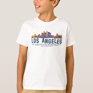 Los Angeles Skyline. Area Names and Coordinates T-Shirt
