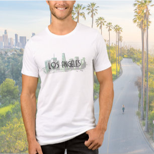 Los Angeles Skyline Graphic T-Shirt Tri-Blend Shirt