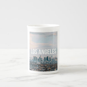 Los Angeles Skyline Retro City Aesthetic Travel  Bone China Mug