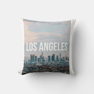 Los Angeles Skyline Retro City Aesthetic Travel  Cushion