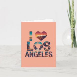 Los Angeles Skyline Sunset & Hollywood Typography Invitation